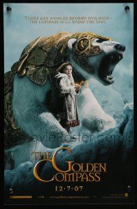 2k132 GOLDEN COMPASS mini poster '07 Nicole Kidman, Dakota Blue Richards w/bear!