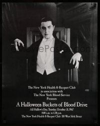 2k108 HALLOWEEN BUCKETS OF BLOOD DRIVE 22x28 special '67 great image of Bela Lugosi as Dracula!