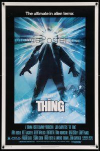 2k217 THING 1sh '82 John Carpenter classic sci-fi horror, Drew Struzan, regular credit design!