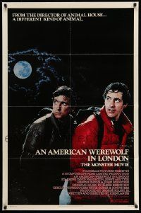 2m478 AMERICAN WEREWOLF IN LONDON 1sh '81 David Naughton, Griffin Dunne, directed by John Landis!