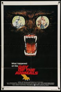 2m567 DAY OF THE ANIMALS style B int'l 1sh '77 wildlife revenge more shocking than Birds, great art!