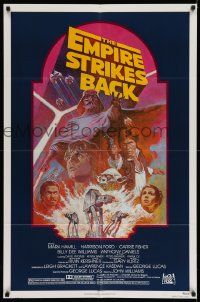 2m592 EMPIRE STRIKES BACK NSS style 1sh R82 George Lucas sci-fi classic, cool artwork by Tom Jung!