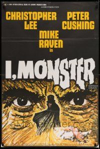 2m649 I, MONSTER English 1sh '71 Christopher Lee & Peter Cushing in a Dr. Jekyll & Mr. Hyde story!