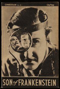 2m079 SON OF FRANKENSTEIN English program '39 Boris Karloff, Basil Rathbone & Bela Lugosi!