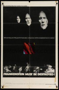 2m614 FRANKENSTEIN MUST BE DESTROYED int'l 1sh '70 Cushing is more monstrous than his monster!