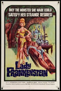 2m674 LADY FRANKENSTEIN 1sh '72 La figlia di Frankenstein, sexy Italian horror!