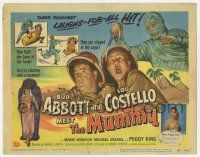 2m229 ABBOTT & COSTELLO MEET THE MUMMY TC '55 Bud & Lou are back in their mummy's arms, great art!