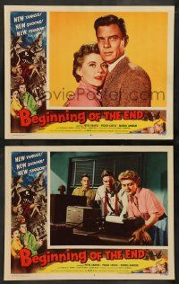 2m456 BEGINNING OF THE END 2 LCs '57 scientist Peter Graves & pretty Peggie Castle!
