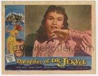 2m287 DAUGHTER OF DR JEKYLL LC '57 Edgar Ulmer, super close up of terrified Gloria Talbott!