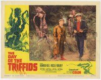 2m288 DAY OF THE TRIFFIDS LC #6 '62 Howard Keel standing with rifle with plant aliens behind him!