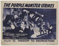 2m257 PURPLE MONSTER STRIKES chapter 15 TC '45 Republic serial, cool image of huge death ray!