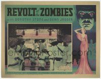 2m358 REVOLT OF THE ZOMBIES LC '36 soldiers with rifles take aim, see-through border art, rare!