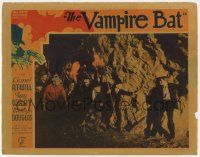 2m382 VAMPIRE BAT LC '33 scared Dwight Frye runs from angry mob with torches in cave!
