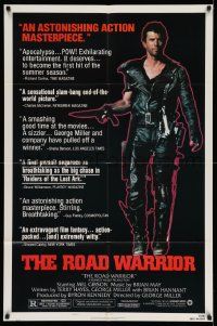 2m690 MAD MAX 2: THE ROAD WARRIOR style B 1sh '82 George Miller, Mel Gibson returns as Mad Max!
