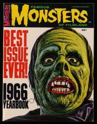 2m067 FAMOUS MONSTERS OF FILMLAND magazine 1966 Yearbook, best issue ever, cool cover art!