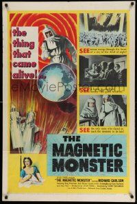 2m691 MAGNETIC MONSTER 1sh '53 cosmic Frankenstein came alive & will swallow the Earth!