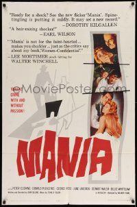 2m694 MANIA 1sh '61 Peter Cushing commits a violent crime with and without passion!