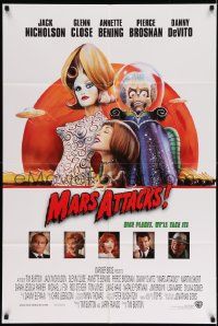 2m697 MARS ATTACKS! int'l 1sh '96 directed by Tim Burton, wacky sci-fi art by Philip Castle!