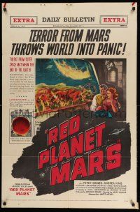 2m750 RED PLANET MARS 1sh '52 threat from outer space may mean the end of the Earth, newspaper art