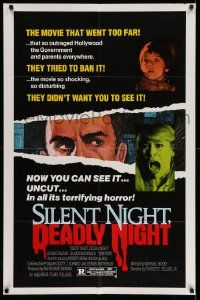 2m768 SILENT NIGHT, DEADLY NIGHT 1sh '84 the movie that went too far, X-mas horror!