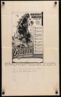 2m125 GODZILLA set of 2 ad mats '56 the mightiest monster makes KING KONG look like a midget!