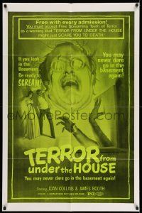 2m790 TERROR FROM UNDER THE HOUSE 1sh '76 if you look in the basement, be ready to SCREAM!