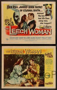 2m408 LEECH WOMAN 8 LCs '60 deadly female vampire drained love & life from every man she trapped!