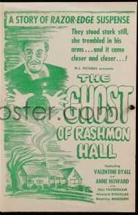 2m121 GHOST OF RASHMON HALL pressbook '47 a story of razor-edge suspense, wacky horror art!