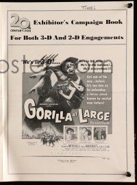 2m126 GORILLA AT LARGE pressbook '54 art of giant ape holding screaming sexy Anne Bancroft in 3-D!
