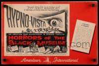2m131 HORRORS OF THE BLACK MUSEUM pressbook '59 Hypno-Vista amazing new dimension in screen thrills