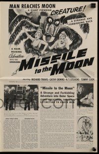 2m146 MISSILE TO THE MOON pressbook '59 giant fiendish creature, a strange and forbidding race!