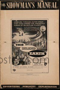 2m183 THIS ISLAND EARTH pressbook '55 they challenged the unearthly furies of a planet gone mad!