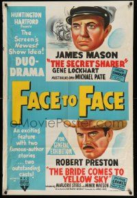 2p032 FACE TO FACE Aust 1sh '52 double-bill of Secret Sharer & Bride Comes to Yellow Sky!