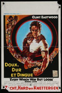2p748 EVERY WHICH WAY BUT LOOSE Belgian '78 art of Clint Eastwood & Clyde the orangutan by Peak!
