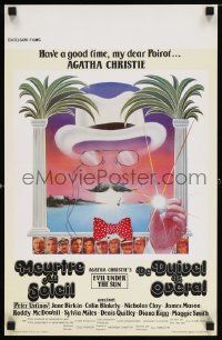 2p749 EVIL UNDER THE SUN Belgian '82 Agatha Christie, Anthony Shaffer, Peter Ustinov as Poirot!