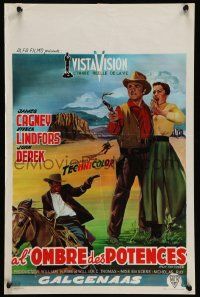2p814 RUN FOR COVER Belgian R60s art of James Cagney & Viveca Lindfors, Nicholas Ray!
