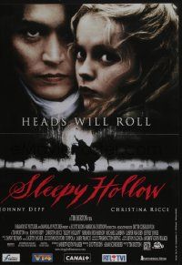 2p820 SLEEPY HOLLOW Belgian '99 Tim Burton, Johnny Depp & Christina Ricci!