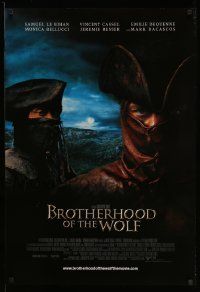 2p017 BROTHERHOOD OF THE WOLF Canadian 1sh '01 Christophe Gans' Le Pacte des Loups!