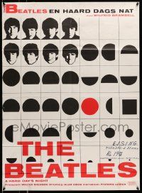 2p177 HARD DAY'S NIGHT Danish R66 different art of The Beatles in their 1st film, classic!