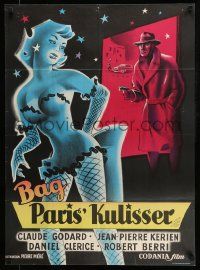 2p194 PALACE OF SHAME Danish '55 great artwork of sexy showgirl & tough guy!