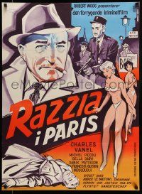 2p202 SINNERS OF PARIS Danish '58 Pierre Chenal's Rafles sur la ville