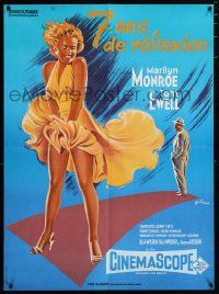 2p148 SEVEN YEAR ITCH French 23x31 R70s Billy Wilder, great sexy art of Marilyn Monroe!