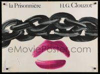 2p157 WOMAN IN CHAINS French 23x31 '68 Henri Clouzot's La Prisonniere, cool Proffon artwork!