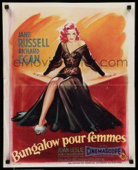 2p121 REVOLT OF MAMIE STOVER French 18x22 '56 great Grinsson artwork of super sexy Jane Russell!