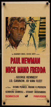 2p249 COOL HAND LUKE Italian locandina '67 cool different art of Paul Newman by Ercole Brini!