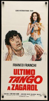 2p271 LAST ITALIAN TANGO Italian locandina '73 Casaro art of Franco Franchi & sexy Martine Beswick