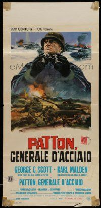2p282 PATTON Italian locandina '70 General George C. Scott military World War II classic!