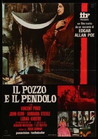 2p234 PIT & THE PENDULUM Italian photobusta R75 Vincent Price, Roger Corman & Edgar Allan Poe!