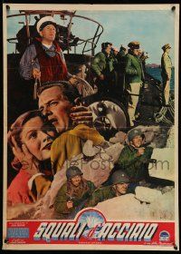 2p240 SUBMARINE COMMAND Italian photobusta '51 William Holden, Nancy Olson, William Bendix, WWII!