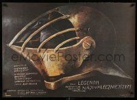 2p371 VASILIY BUSLAEV Polish 27x37 '83 cool Wiktor Sadowski art of bird in knight's helmet!